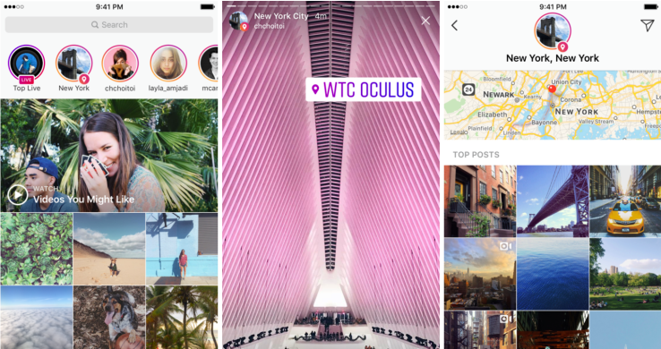 Keresés az Instagram Stories-ban lokáció alapján