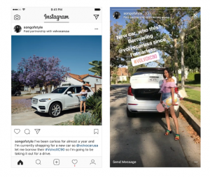 Már tesztelik az Instagram "Paid Partnership Tool With" eszközét a szponzorált posztokhoz