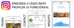 Új funkciók az Instagram céges profilokkal